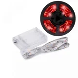 led trak na baterije rdeč 30LED 2835 3x aa