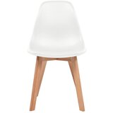 Maison Chic Jedilni stoli - Vzorci stoli 4 kosi bela plastika A4, (22032348) Cene