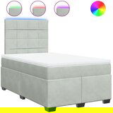 The Living Store Box spring postelja z vzmetnico svetlo siva 120x190 cm žamet - Box Spring Postelja, (21489415) | Shoptok.si