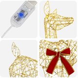  3D Božićni irvas LOVIISA 110 LED lampica Topla bijela - Zlatni PET 70 x 26 x 100 cm | shoptok.hr