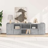 vidaXL Kotna omarica betonsko siva 160x40x45 cm iverna plošča | Shoptok.si