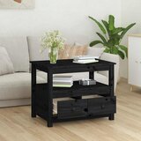  Stolić za kavu crni 71 x 49 x 55 cm od masivne borovine | Shoptok.si
