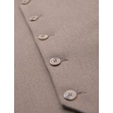 Ombre Men's suit vest with classic detailing and lining - beige | ePonuda.com