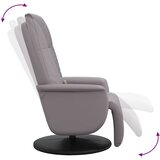  Masažni naslonjač od umjetne kože s osloncem za noge sivi | shoptok.hr