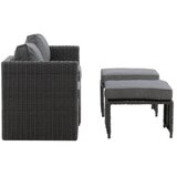 Venture Home Quad vrtni lounge set, crni Slike
