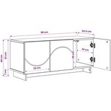  TV stalak 90 x 34 5 x 40 cm Crna Konstruirano drvo - Crna 90 x 34 5 x 40 cm | shoptok.hr