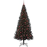 vidaXL Božično drevo med 300 LED z stojalom Črna 210 cm PVC | Shoptok.si