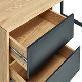 MID.YOU PISALNA MIZA kovina, leseni material črna, barve hrasta | Shoptok.si