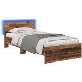  Krevetna konstrukcija s LED svjetlom Staro drvo 80 x 200 cm | Eponuda.com