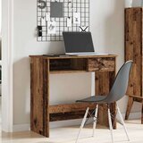 vidaXL Pisalna miza starinski les 80x40x75 cm inženirski les | Shoptok.si