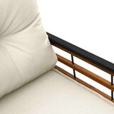  Drvena klupska klupa s jastukom Krema 114 x 55 x 77 cm | shoptok.hr