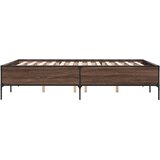  Okvir kreveta boja hrasta 120x200 cm konstruirano drvo i metal | shoptok.hr