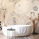  Foto tapeta - Beige Line Art 500x350 | shoptok.hr