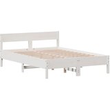 Furnova Posteljni okvir brez vzmetnice bel 150x200 cm trdna borovina, (21938228) | Shoptok.si