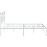 Metalni okvir za krevet s uzglavljem bijeli 183x213 cm | shoptok.hr