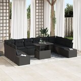 vidaXL set vrtnih sofa set od 11 Crna polietilenski ratan Cijene