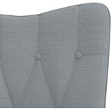  Stolica za ljuljanje s osloncem za noge svjetlosiva od tkanine | shoptok.hr