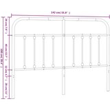  Metalno uzglavlje bijelo 135 cm | shoptok.hr