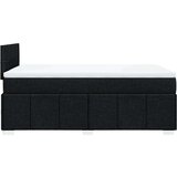 vidaXL Krevet box spring s madracem crni 120 x 190 cm od tkanine | shoptok.hr