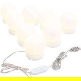 vidaXL Stensko ogledalo z LED lučkami kvadratno steklo | Shoptok.si