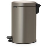 Brabantia kanta za smeće s pedalom newicon 12 l s plastičnim unutarnjim dijelom - platinum | shoptok.hr