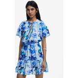 Desigual Obleka kobalt modra / azur / pastelno modra | Shoptok.si