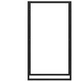  Stalak za drva za ogrjev mat crni 80x28x154 cm čelik | shoptok.hr