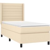  box spring s madracem LED krem 80 x 200 cm od tkanine | shoptok.hr