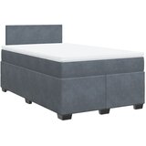 Box spring krevet s madracem tamnosivi 120 x 200 cm baršunasti | shoptok.hr