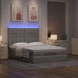 vidaXL Otomanski posteljni okvir z vzmetnico taupe 140x200 cm blago Cene