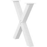  Noge za blagovaonski stol X-oblikovane 3 kom Bijele 80 x (72-73) cm Čelične | shoptok.hr