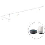 QAZQA Sistem pametnih tirnic bele 1-fazne 5 luči vključno z Wifi GU10 - Jeany | Shoptok.si