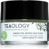 Teaology Cleansing Green Tea Detox Face Scrub sladkorni piling za nežno čiščenje in prehrano kože z zelenim čajem 50 ml