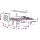 vidaXL Izvlečna dnevna postelja s predali temno siva 80x200 cm žamet, (20936442) | Shoptok.si