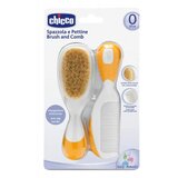 Chicco set češalj i četka prir. dlaka narandžasti Cijene