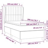 Box spring krevet s madracem ružičasti 100x200 cm baršunasti | shoptok.hr