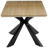 P & B Raztegljiva Miza Lulea, Barva Hrasta, Črna, 160-210x90 | Shoptok.si