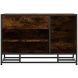 vidaXL Klop za čevlje dimljen hrast 80x40x53,5 cm inž. les in kovina | Shoptok.si