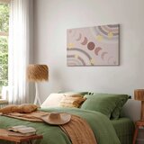  Slika - Joyful Sky - Yellow Cheerful Stars with a Rainbow Against the Phases of the Moon in a Light Beige Sky Hue 30x20 Akustičn | shoptok.hr