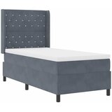  s opruga kutije s madracem Tamno siva 90 x 190 cm Baršun | shoptok.hr