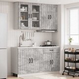  Kuhinjska jedinica LUCCA 4 pcs Betonska siva Konstruirano drvo | shoptok.hr