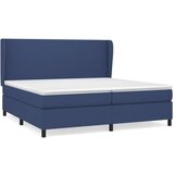  Box spring postelja z vzmetnico modra 200x200 cm blago, (20761236) | Shoptok.si