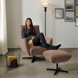 Dieter Knoll FOTELJ, starinsko roza tekstil | Shoptok.si