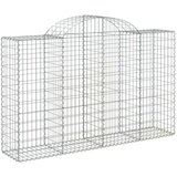  Obokana gabionska košara 11 kos 200x50x120/140cm cinkano železo | Shoptok.si