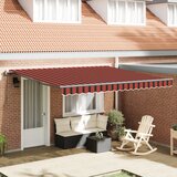 vidaXL Avtomatska retraktibilna tenda oranžna in rjava 400x300 cm Cene