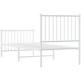  Metalni okvir kreveta uzglavlje i podnožje bijeli 80x200 cm | shoptok.hr
