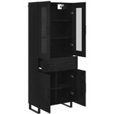  Highboard s ladicama 2 pcs Crni hrast Inženjerska drva i staklo | shoptok.hr