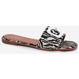 Boto Flat Ladies Sandals With Decorative Buckle Zebra Clariola | shoptok.hr