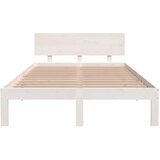  Okvir za krevet od masivne borovine bijeli 120 x 200 cm | shoptok.hr