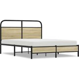 Maison Chic Posteljni okvir - Dvoposteljna postelja - Zakonska postelja brez vzmetnice 140x190 cm sonoma hrast inž. les-J10696, (21760052) Cene